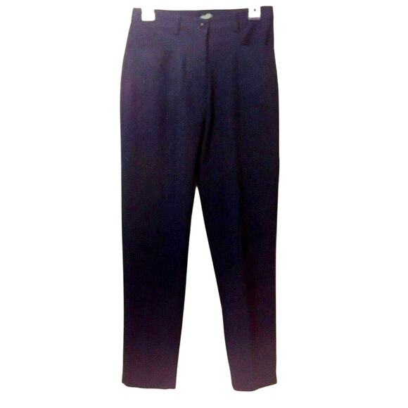 Harve Benard Pants Womens Sz 6 Navy Blue Flat Front‎ Career Slacks Corpcore - Picture 1 of 8